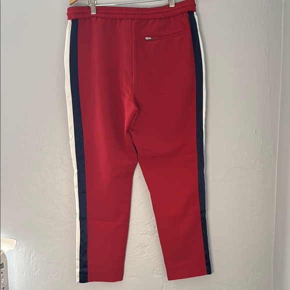 Red Track Pants with White Stripes 7 - Picture 5 of 8